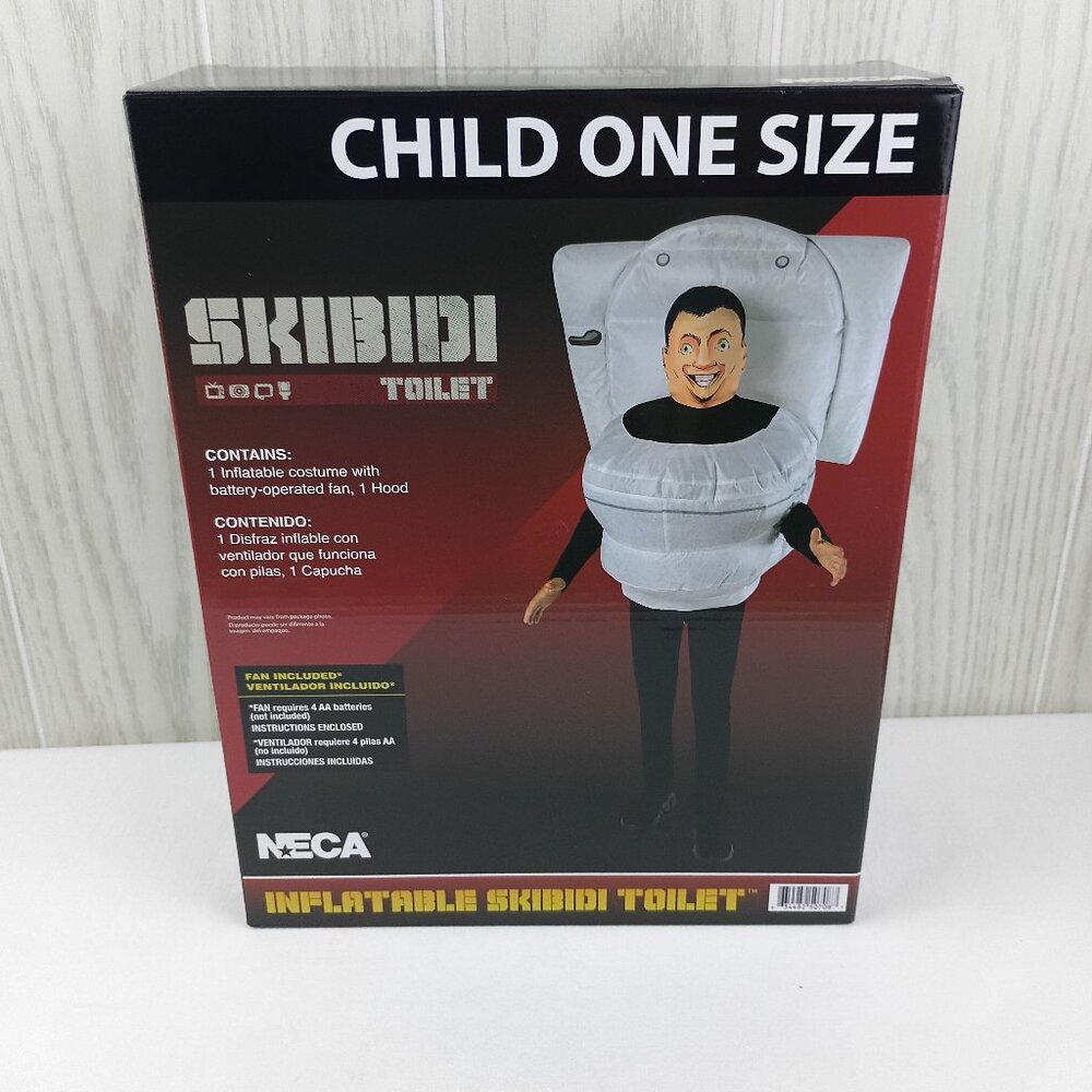 NECA "Skibidi Toilet" Infltable Halloween Costume Child One Size Costume NEW
